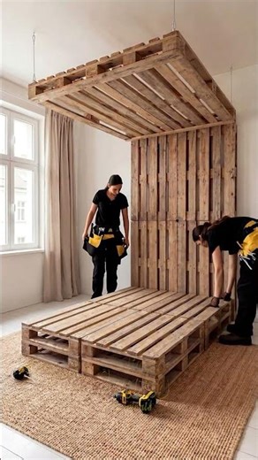 The DIY Bed Frame That Builds a Full Bedroom From Pallets