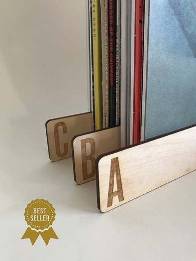 Eco Friendly,both Sides Vinyl Record Dividers, A to Z, Poplar Record Dividers, Vinyl Album Organization, LP Separators - Etsy