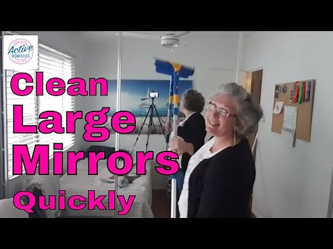 Clean large mirrors, quickly and easily, with minimal products & no streaks!