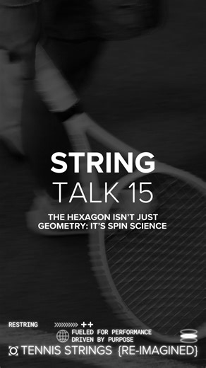 ReString | Tennis Strings Re-Imagined on Instagram: "🎾 Let’s Talk Strings — Fact #15: The hexagon isn’t just geometry… it’s spin science 🔬💥 Shaped strings = edges that grip the ball for extra spin. But not all shapes hit the sweet spot: ⚪ Round → smooth snapback, less bite. ⬛ Square → max bite, harsher feel. ⬡ Hexagon → the perfect balance. That’s why we built our hex-shaped lineup: - Zero → power + spin - Vivo → control + precision (and made from recycled materials ♻️) S
