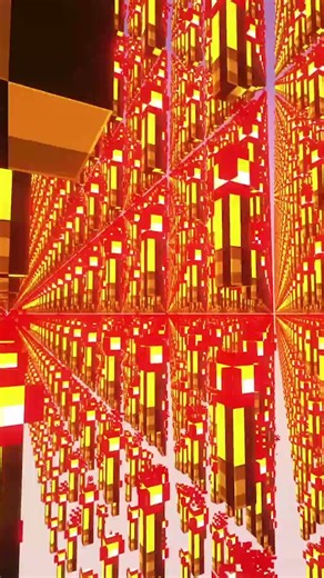 Minecraft Welt aus Redstonefackeln