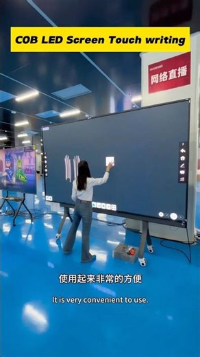 Have you ever seen an LED screen that allows for touch writing? #touchdisplay #ledscreen #factory