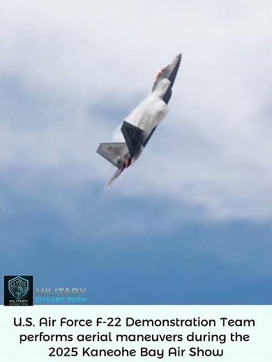 U.S. Air Force F-22 Demonstration Team performs aerial maneuvers