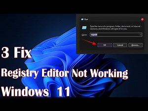 Registry Editor Not Working On Windows 11 - 3 Fix How To