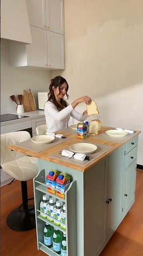 🍽️ Double Your Kitchen Space with This Rolling Kitchen Island! 🚛✨ | Shop Wise Picks