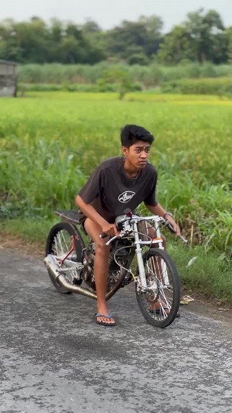 Custom-Built Motorcycle Showcase in Rural Setting