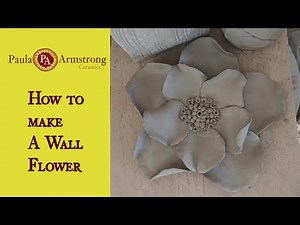 How to make a cute wall flower decoration in clay