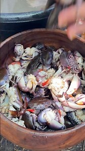 SATISFYING Tiny Crab Feast | Catch, Clean & Cook by the River! 🦀🔥