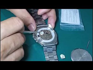 change casio Edifice (solar battery rechargeable) watch repair tutorials