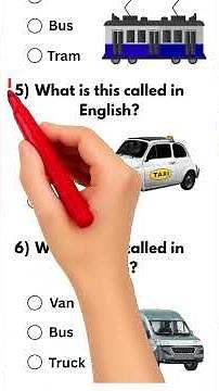 Transport Quiz 🚎🚋 | Trolleybus, Tram & Bullet Train 🚄 | English Learning Quiz 🧠🔥