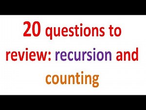 {MAD 03} RECURSION and COUNTING: 20 REVIEW questions | Discrete Mathematics | Teacher ANH FPT