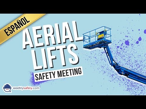 Safety Meeting on Aerial Lifts in Spanish