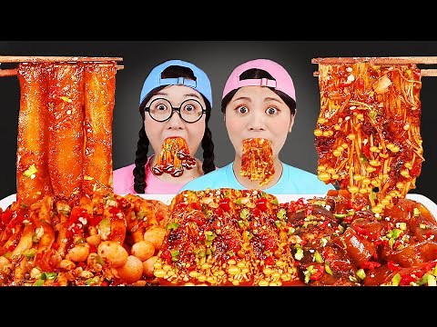 Spicy Mushrooms Mukbang 불닭 마라 버섯 먹방 DONA 도나