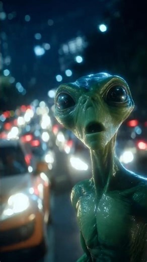 Young Alien’s Big City Kindness 👽#shorts #viral #alien #aliens #viralvideo