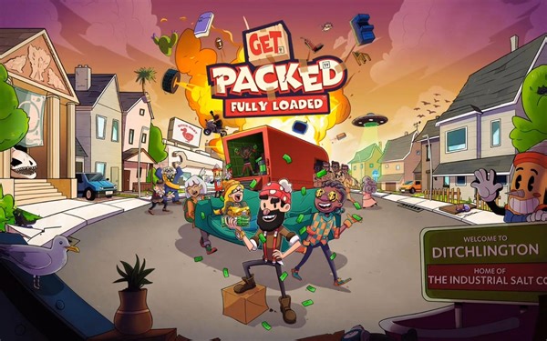 儿子和小朋友一起4人配合过关玩《胡闹物流》 Get Packed 物理引擎搬家游戏！