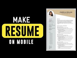 How to Make Resume on Mobile Phone { Android - iPhone }