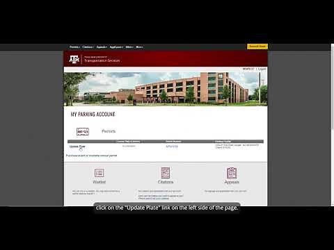My Parking Account | How To Update Your License Plate | Transportation Services