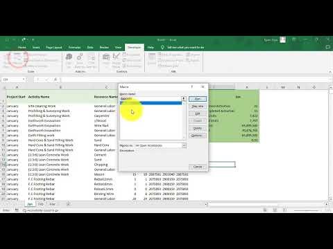 Excel Macro usage in Project Management