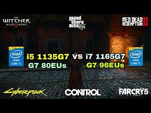 i5 1135G7 vs i7 1165G7 - Intel Iris Xe Graphics Gaming Test ! 2021