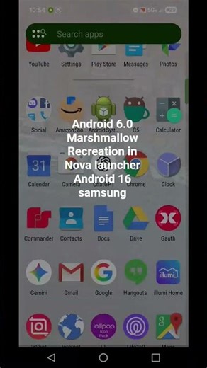 Android 6.0 Marshmallow Recreation in Android 16 #android #Android6 #marshmallow #novalauncher
