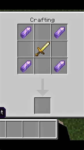 Minecraft me Craft a purple netherite sword 😲 #minecraft #mcpe #shorts
