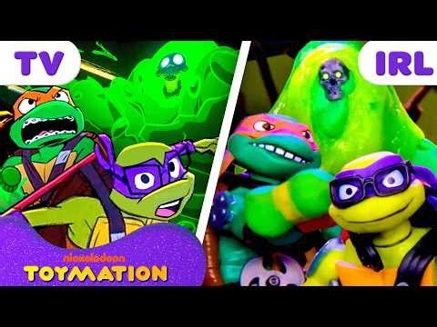 TMNT Toys Defeat Muckman in a Slimy Showdown! 💥 | Nickelodeon Toymation