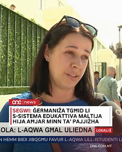 Waqt intervista li saret għall-programm Bil-Fatti fuq ONE, Ġermaniża tgħid li s-sistema edukattiva Maltija hija aħjar minn ta’ pajjiżha. 🇲🇹📚 Segwu aktar👇 | ONE.com.mt