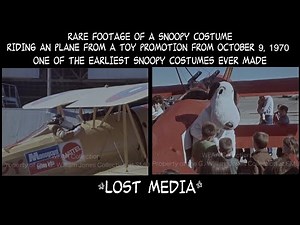 Rare Footage of a Snoopy Costume Riding a Plane From a Toy Promotion From October 1970 (Lost Media)