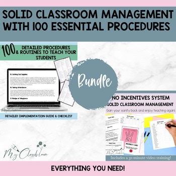 No Incentive Classroom Management System with 100 Classroom Procedures Bundle