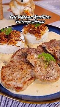Vepřová pečeně se žampiony a rýží.#food #cooking #jidlo #recept