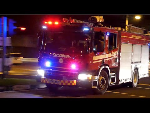 [Singapore] Nobody Gives Way! Fire Truck Can't Leave Station | SCDF Responding Siren & Horn