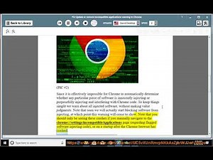 Fix Update or remove incompatible applications warning in Chrome