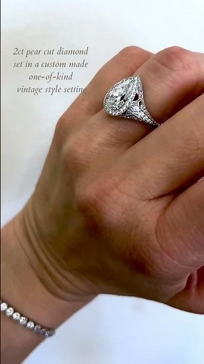 ONE OF A KIND Pear Diamond Engagement Ring 🤩