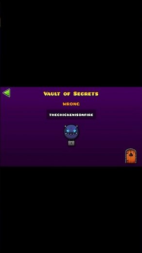 Geometry Dash all icon codes (in the vault of secrets)