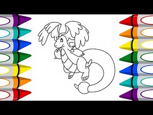 How To Color Mega Dragonite - Coloring Pages | Pokemon