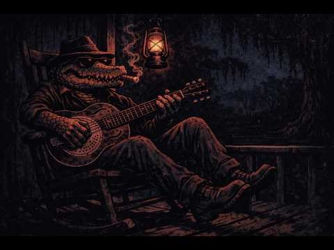 Old Gator plays the blues while the swamp wakes up