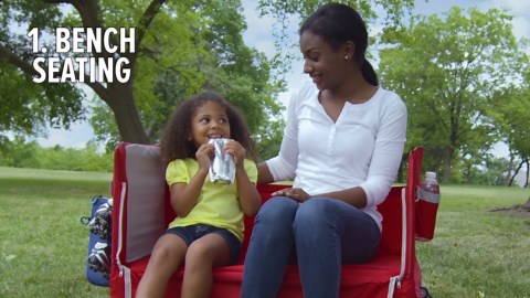 Radio Flyer 3-in-1 EZ Folding Wagon Ride On for Kids, Garden, & Cargo, Red Collapsible Wagon