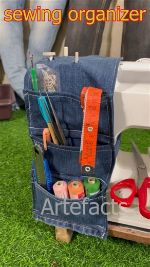 ♻️ Old jeans pants reused 👖#shorts #sewing ♻️