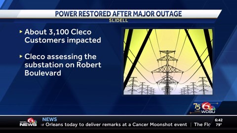 More than 3,100 Cleco customers lose power in Slidell overnight