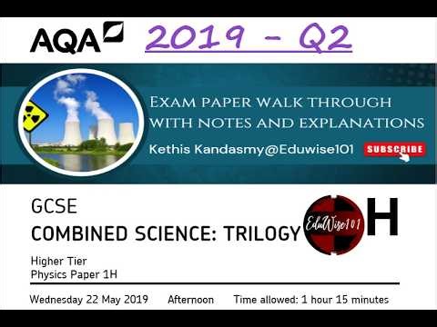 AQA GCSE (2019) Combined Science Physics Paper 1 Higher Tier Q2: Particle Model of Matter.