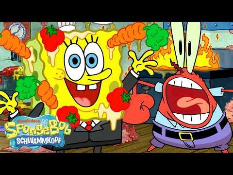 SpongeBobs schlimmste Kochkatastrophen! 🫣 | 10 Minuten | SpongeBob Schwammkopf