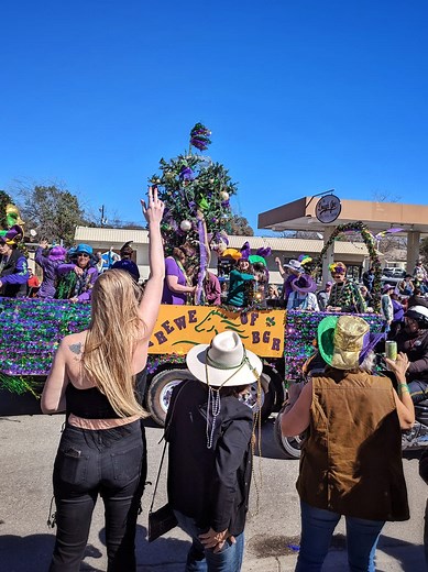 Cowboy fusion of Bandera's Cowboy Mardi Gras. This is Texas🎉 #mardigras #texaslife #texas #bandera #celebration #cowboys #cowboylife #happydays #party #onherbike #travelawesome #travelusa #thisisusa #partytime #epic | On Her Bike