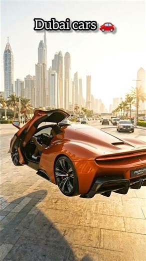 Futuristic Ferrari Flying Car Over Dubai 🤯🚀#shorts #cars