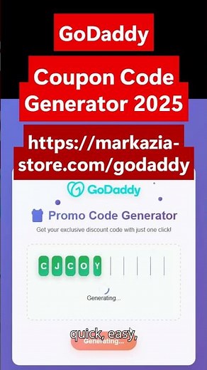 GoDaddy Promo Code Generator 2025 | Save on Domains & Hosting