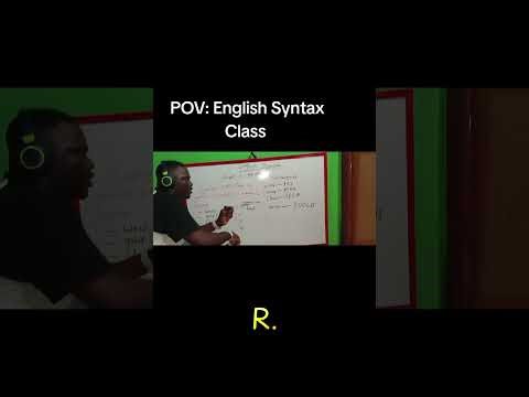 English Syntax Class