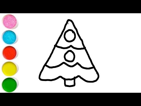 Beautiful Christmas tree Drawing, Painting & Coloring For Kids and Toddlers_ Kids Art