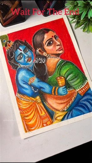 Yashoda Maa Krishna Drawing ❤️ #shorts#drawing#shortsvideo#krishna