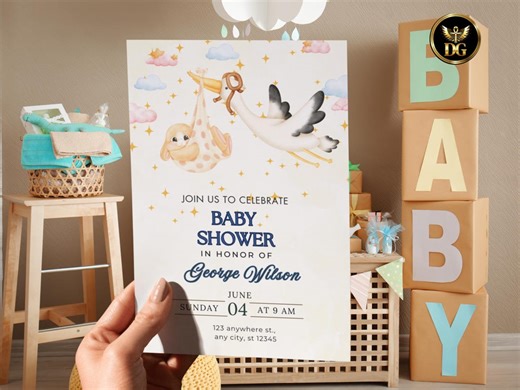 Baby Shower Invitation Diaper Raffle & Books for Baby Cards Cute Gender Neutral Set Printable Invitation Template Editable Instant Download - Etsy