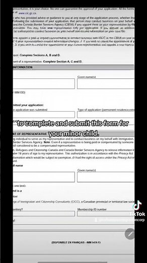 Immigration Tip of the day -How does a minor sign the IMM5476 form? #immigration #canada #approval