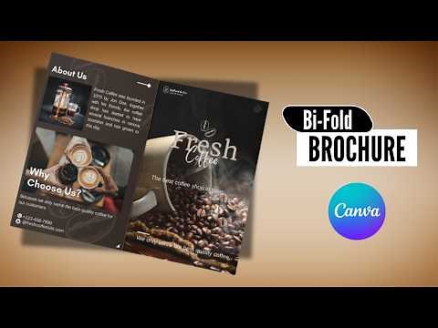 How to make a Bi-fold Brochure in Canva | Coffee Brochure Design
